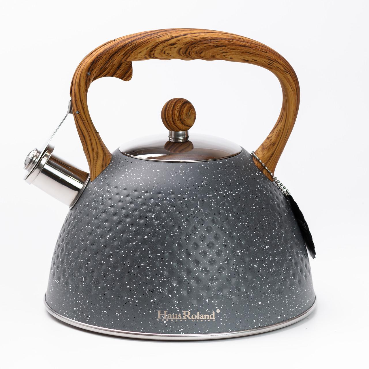 Чайник із свистком із потрійним дном 3 л Сірий - фото 7 Чайник із свистком із потрійним дном 3 л Сірий - фото 7