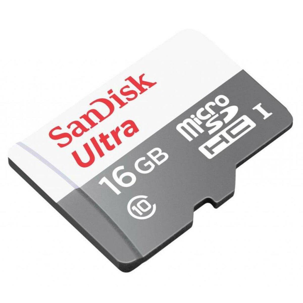 Карта памяти Sandisk Ultra 16 Gb Class 10 80 Mb/s Adapter Sd