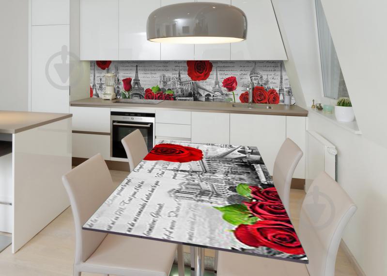 Наклейка 3Д вінілова на стіл Zatarga «Французький коханець» 600х1200 мм для будинків, квартир, столів, кав'ярень, Наклейка 3Д вінілова на стіл Zatarga «Французький коханець» 600х1200 мм для будинків, квартир, столів, кав'ярень,