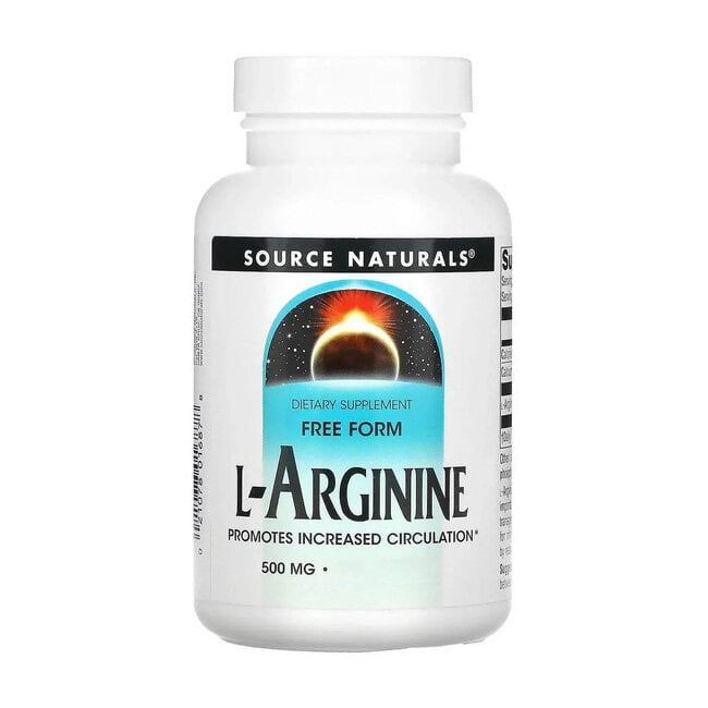 L-аргинин Source Naturals L-Arginine 500 mg в свободной форме 50 табл.