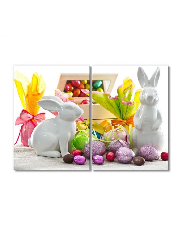 Картина модульная Пасхальные подарки 2 модуля 70x105 см
