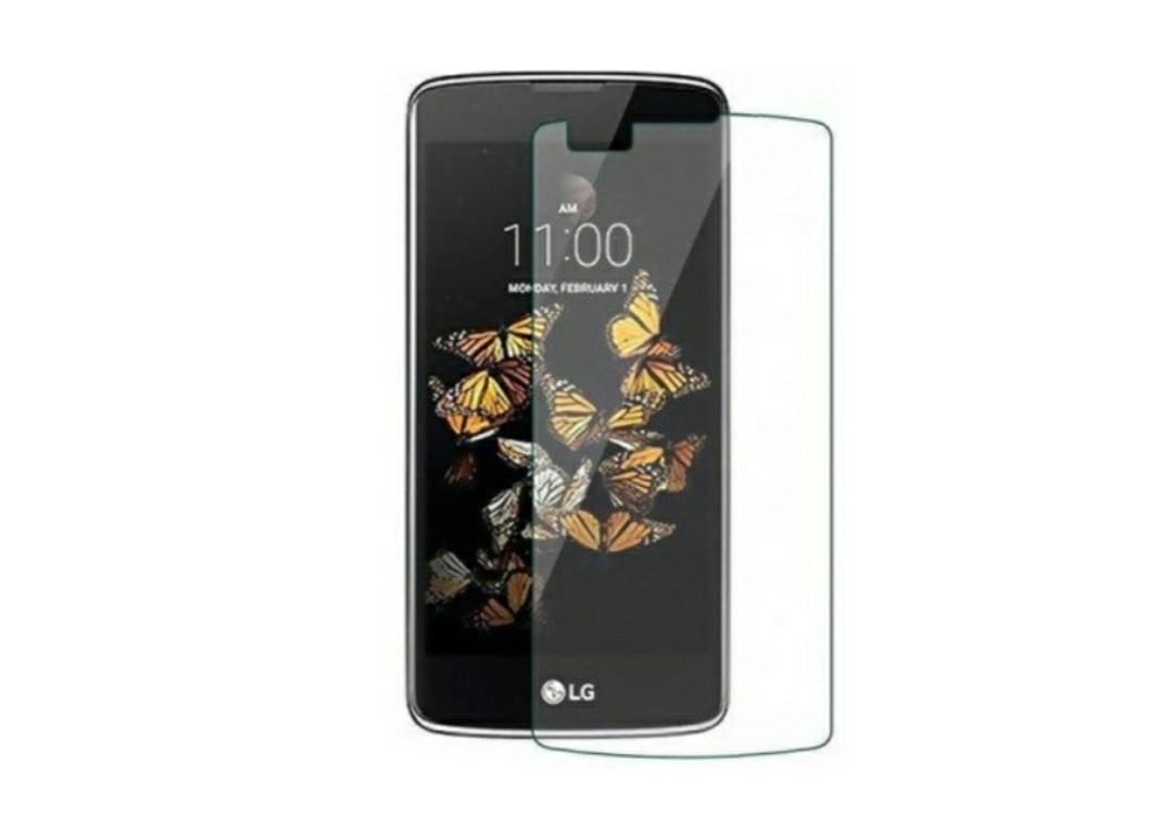 Закаленное защитное стекло на LG K8 / Без рамки / Прозрачное