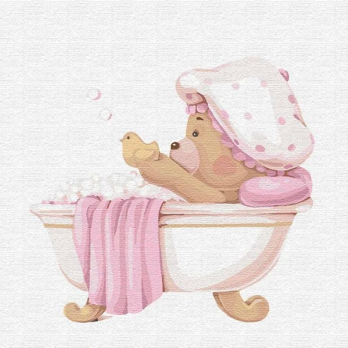 Картина по номерам Идейка Веселое купание КНО2352 холст на подрамнике 30x30 см (1300781800)