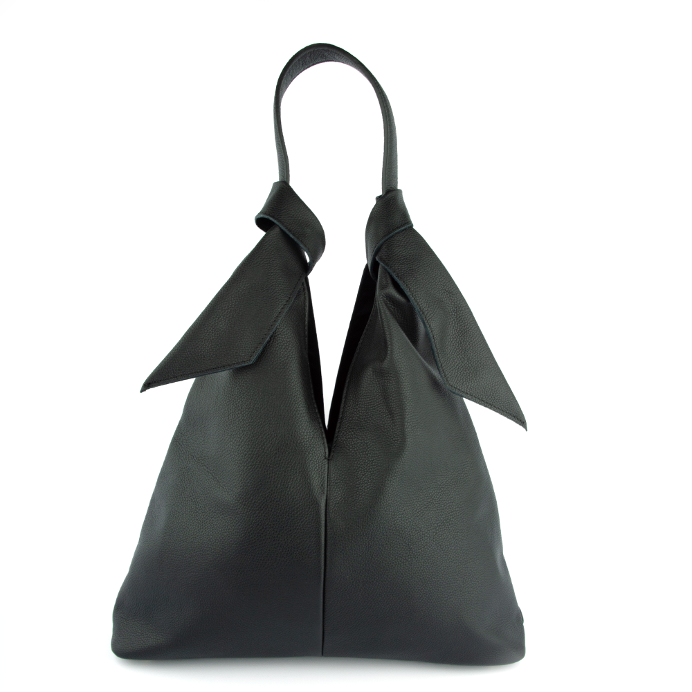 Сумка шопер жіноча шкіряна Virginia Conti 03875 з однією ручкою Чорний (2556950324)