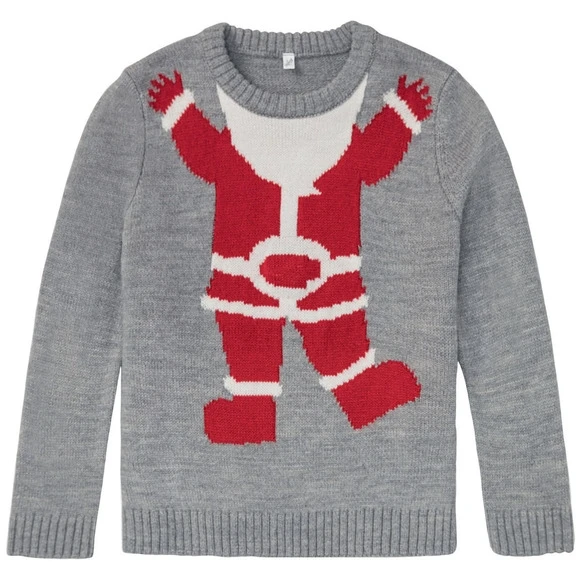 Кофта новогодняя Pepperts для мальчика 158-164 см Серый