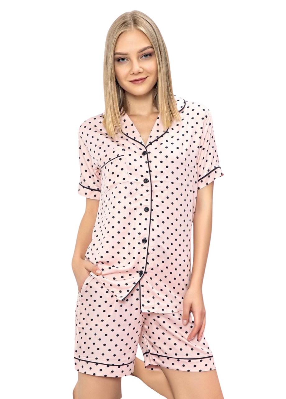 Пижама женская 60360 шорты/кофта коттон S (1447056334)