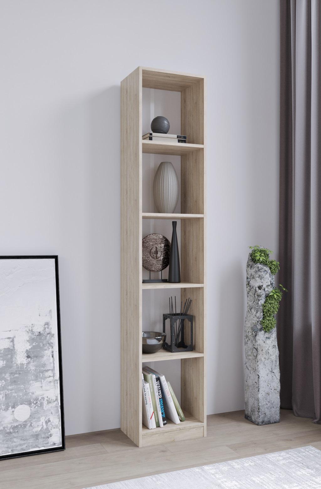 Стелаж напольный MEBLIBUD MODERN 200х40х30 см Дуб сонома - фото 2 Стелаж напольный MEBLIBUD MODERN 200х40х30 см Дуб сонома - фото 2