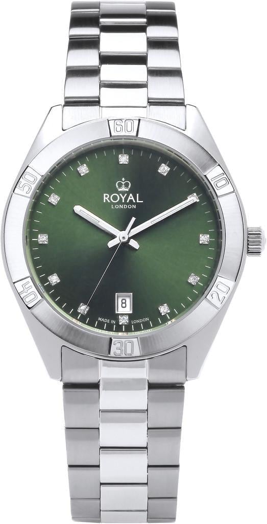 Наручные часы женские ROYAL LONDON 21503-03 со стальным корпусом WR 50 м Зеленый (3145400428)