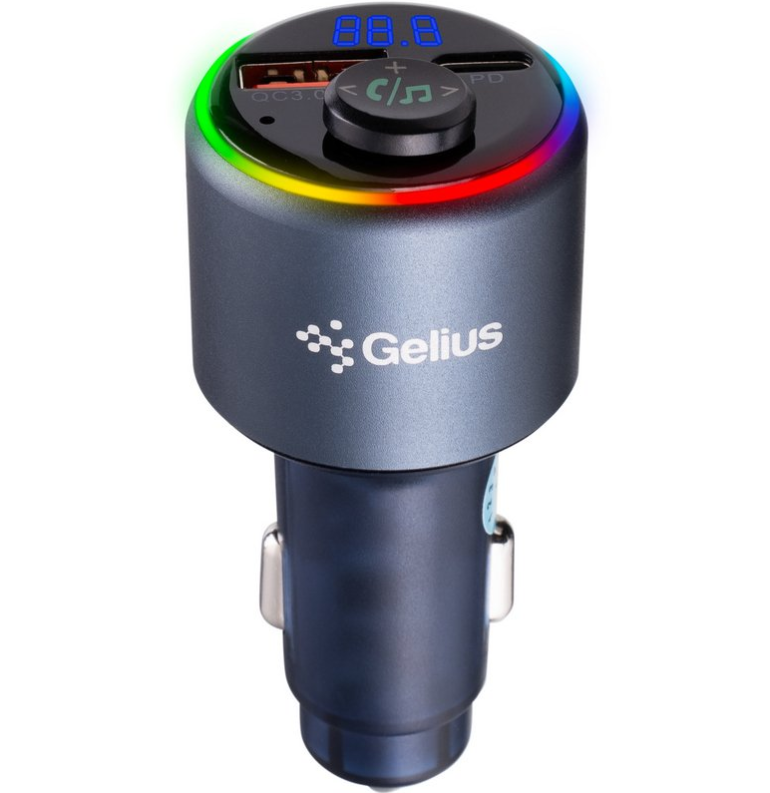 FM-модулятор Gelius Play GP-FMT050s 30W PD/18W QC (RGB)