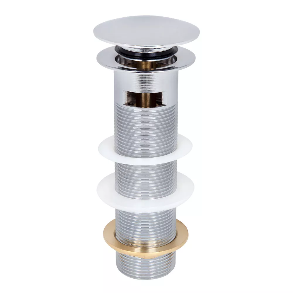 Клапан донный ITAL HF1003-Y150 Click-Clack с переливом d 62 мм 1 1/4" латунь Хром (SQ-1047174)
