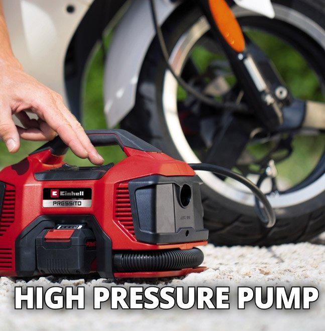 Компресор повітряний акумуляторний Einhell Pressito 18/21 з ручкою для перенесення 10,5 бар без АКБ і ЗУ (4020467) - фото 8