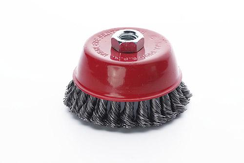 Щітка-чаша Apro стальні витки 100 мм для УШМ (830441) Щітка-чаша Apro стальні витки 100 мм для УШМ (830441)