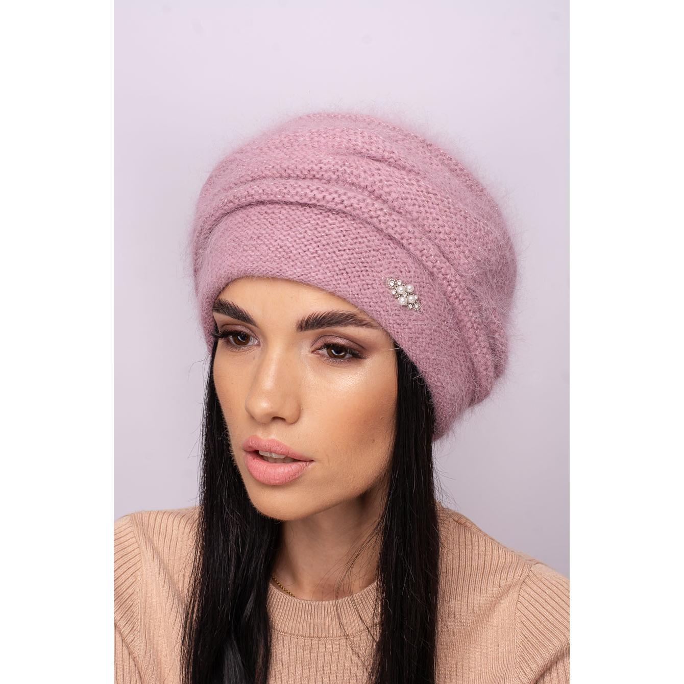 Шапка женская ангоровая двойная Leks Марго one size Лиловый - фото 1 Шапка женская ангоровая двойная Leks Марго one size Лиловый - фото 1