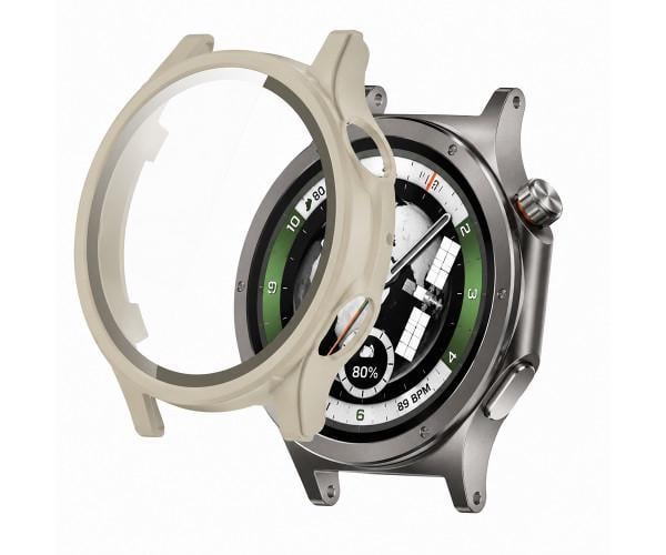 Чехол с защитным стеклом Protective Cover with Glass для OnePlus Watch 4 Кремовый