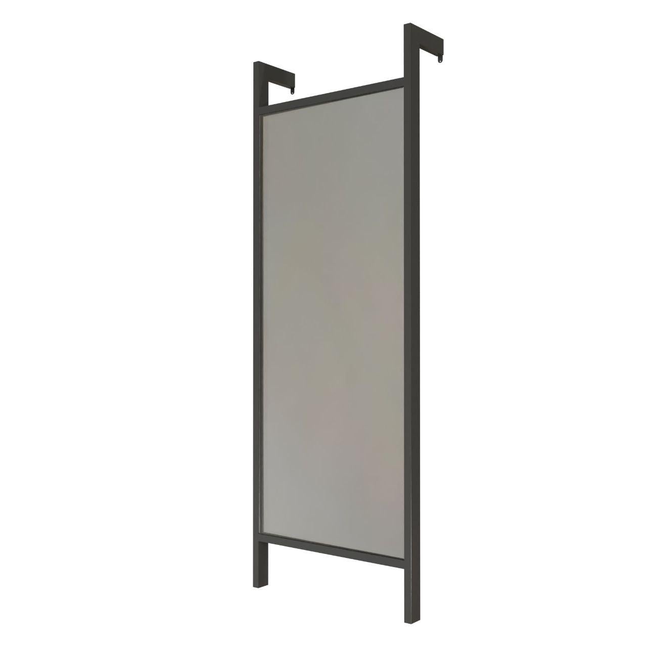 Зеркало настенное 1700х550/200 металлокаркасное Черный МКД-1700 (2595664940/К1114)