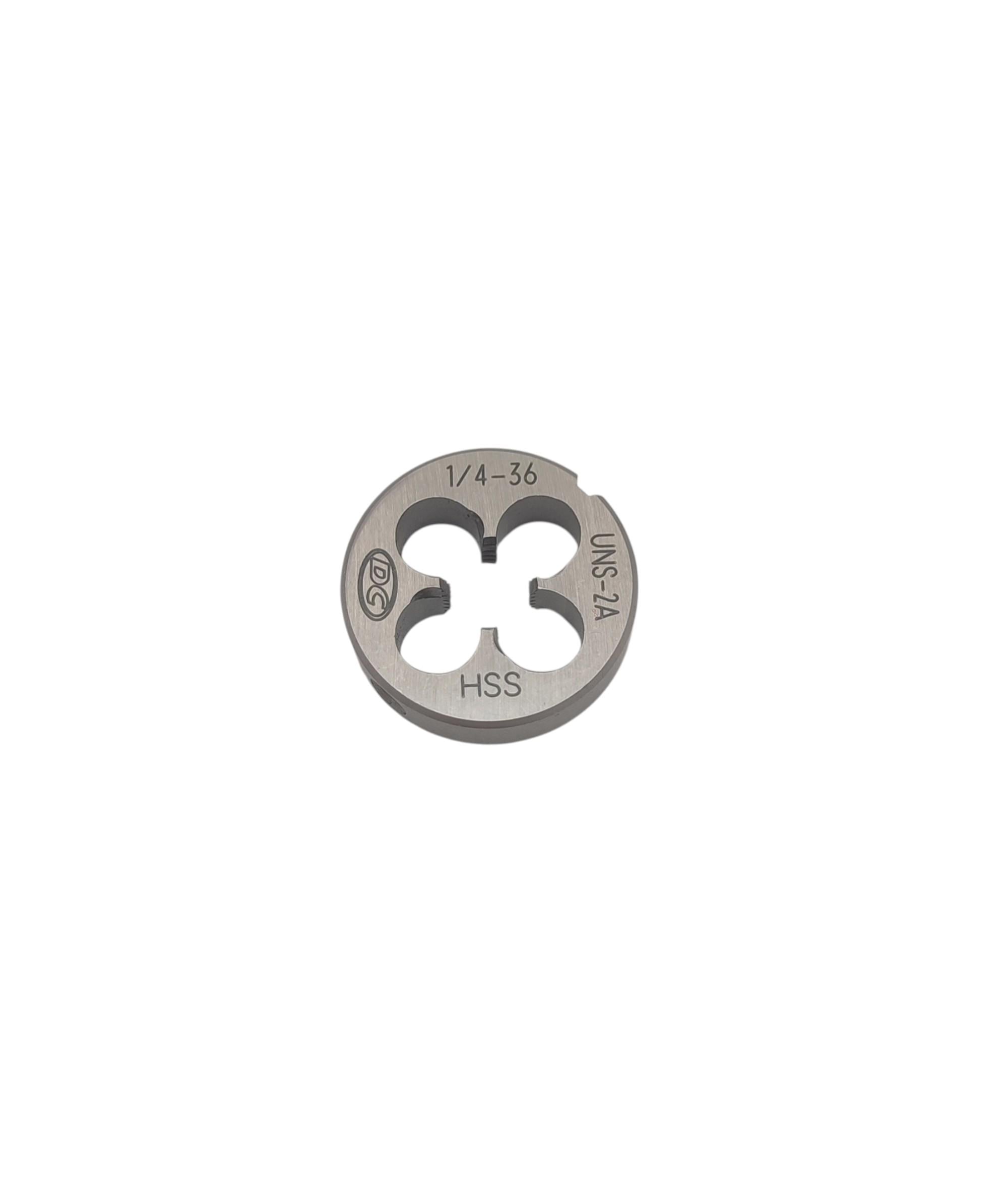 Плашка UNS 1/4" 36 нитей Р6М5 HSS N5120 104308 DC Swiss (27722384)