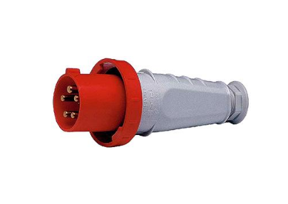 Силова вилка E.NEXT 3P+N+PE 63А 400 В переносна IP57 Червоний (049)