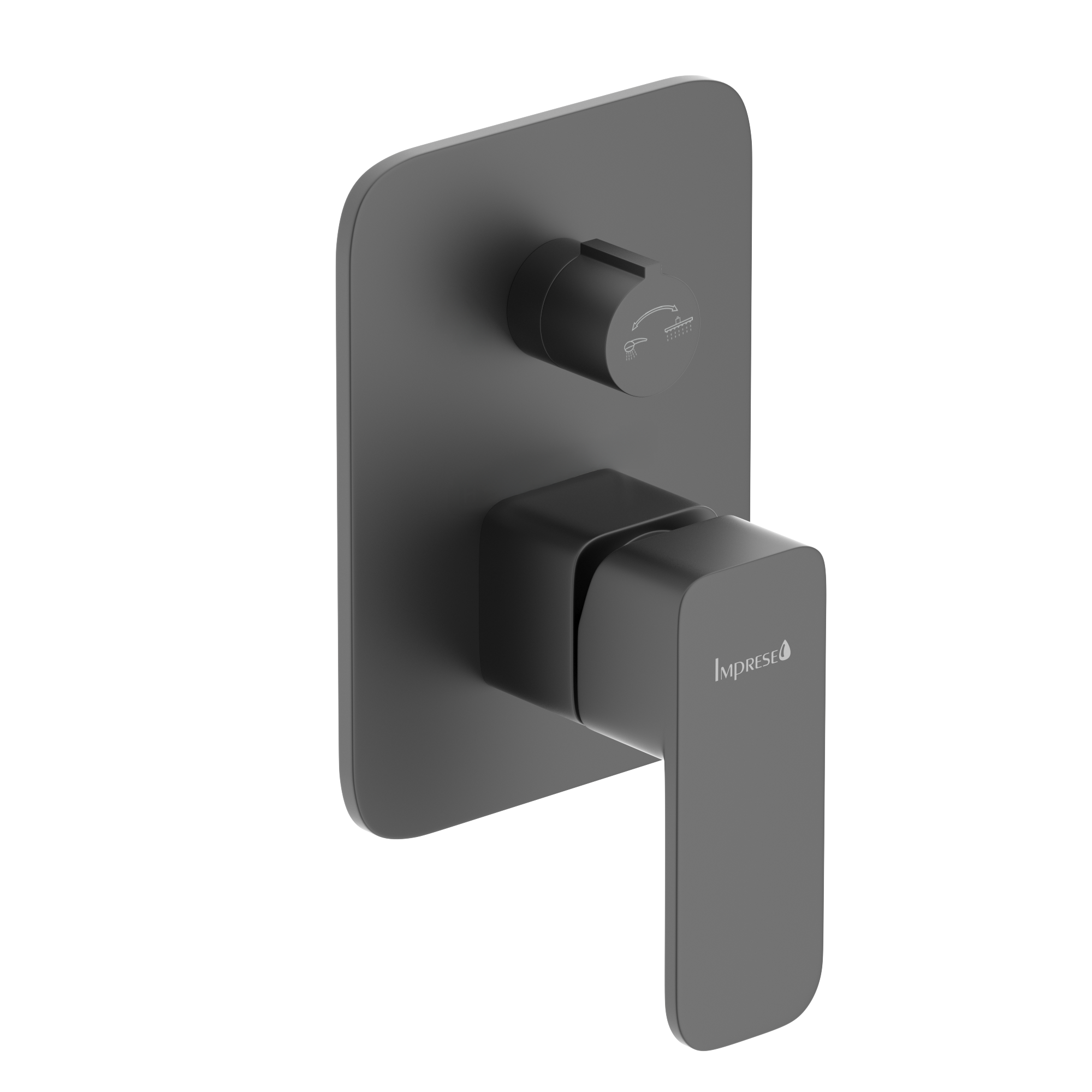 Смеситель скрытого монтажа Imprese Bilovec f04600910SQ с переключателем Черный (253630)