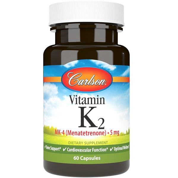 Вітамін K Carlson Labs Vitamin K2 5 мг 60 Soft Gels