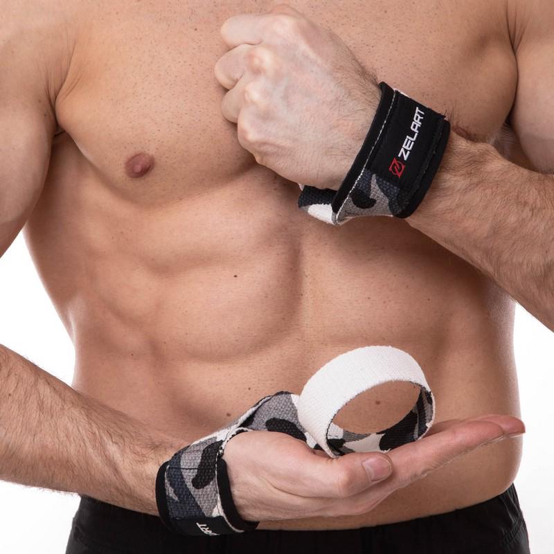 Лямки для тяги Zelart SB-167069 полиэстер 52х3,8 см 2 шт. Серый камуфляж (SB-167069) - фото 4 Лямки для тяги Zelart SB-167069 полиэстер 52х3,8 см 2 шт. Серый камуфляж (SB-167069) - фото 4