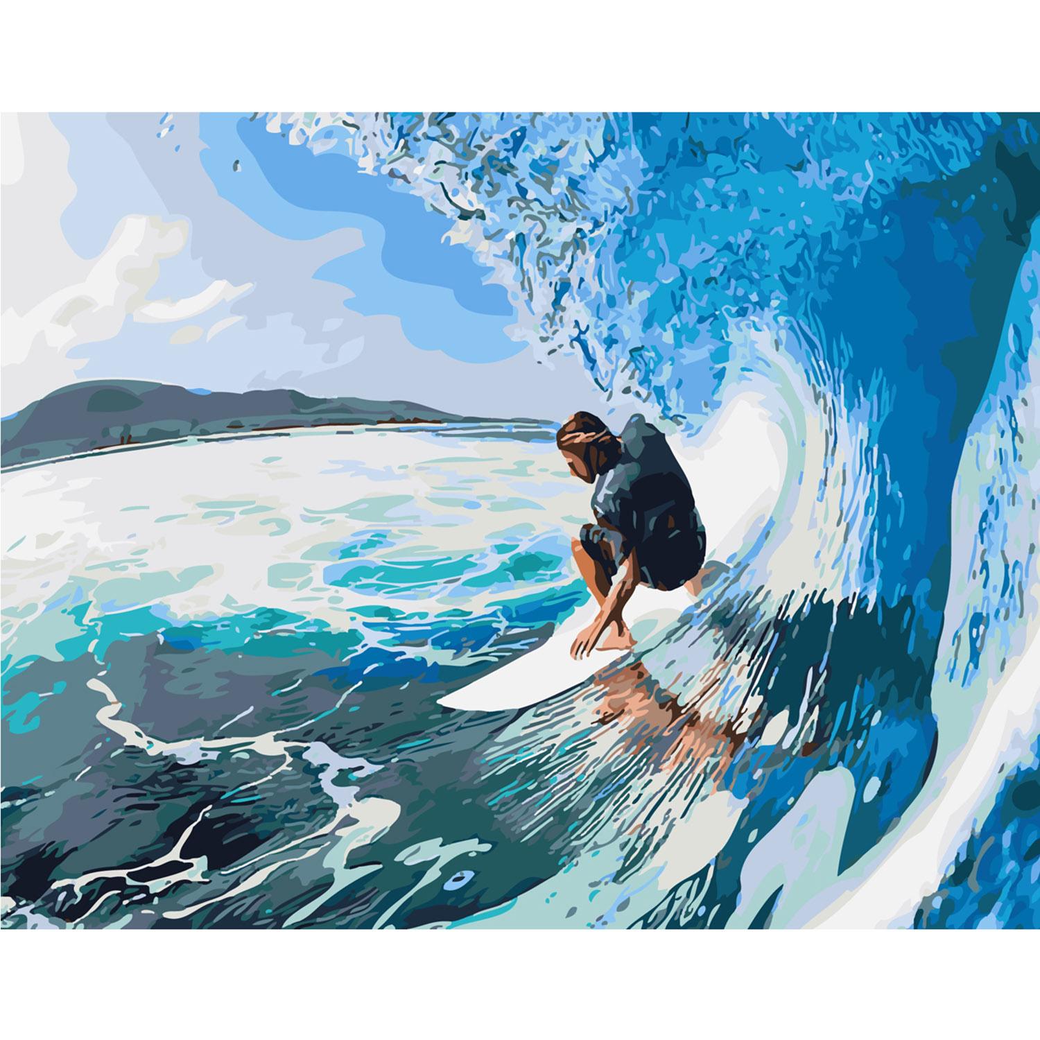 Картина по номерам Strateg Лови волну 40х50 см (SY6171)