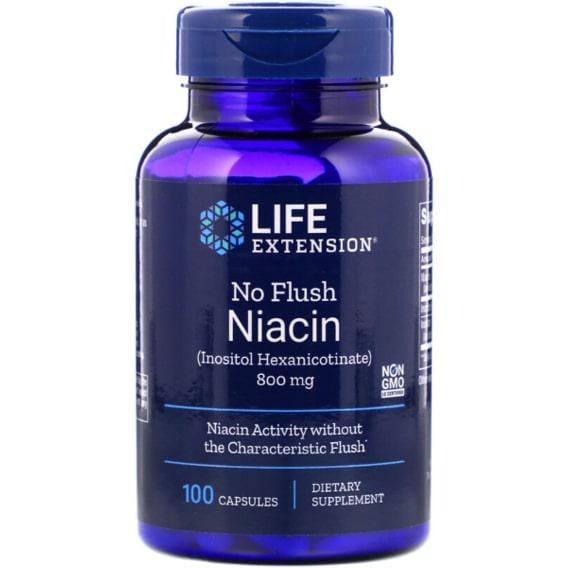 Ніацін Life Extension No Flush Niacin 800 мг 100 Caps (LEX-37310) - фото 1