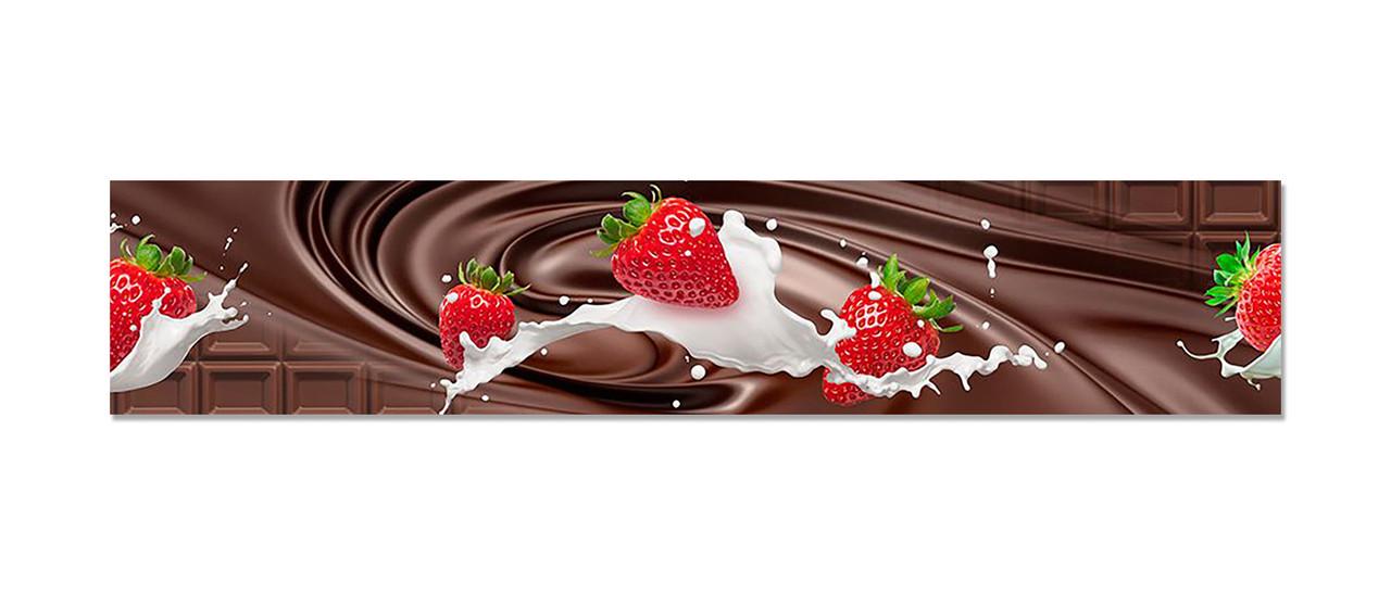 Наклейка виниловая 3D Zatarga Клубника и Шоколад 600х3000 мм (1267839497)