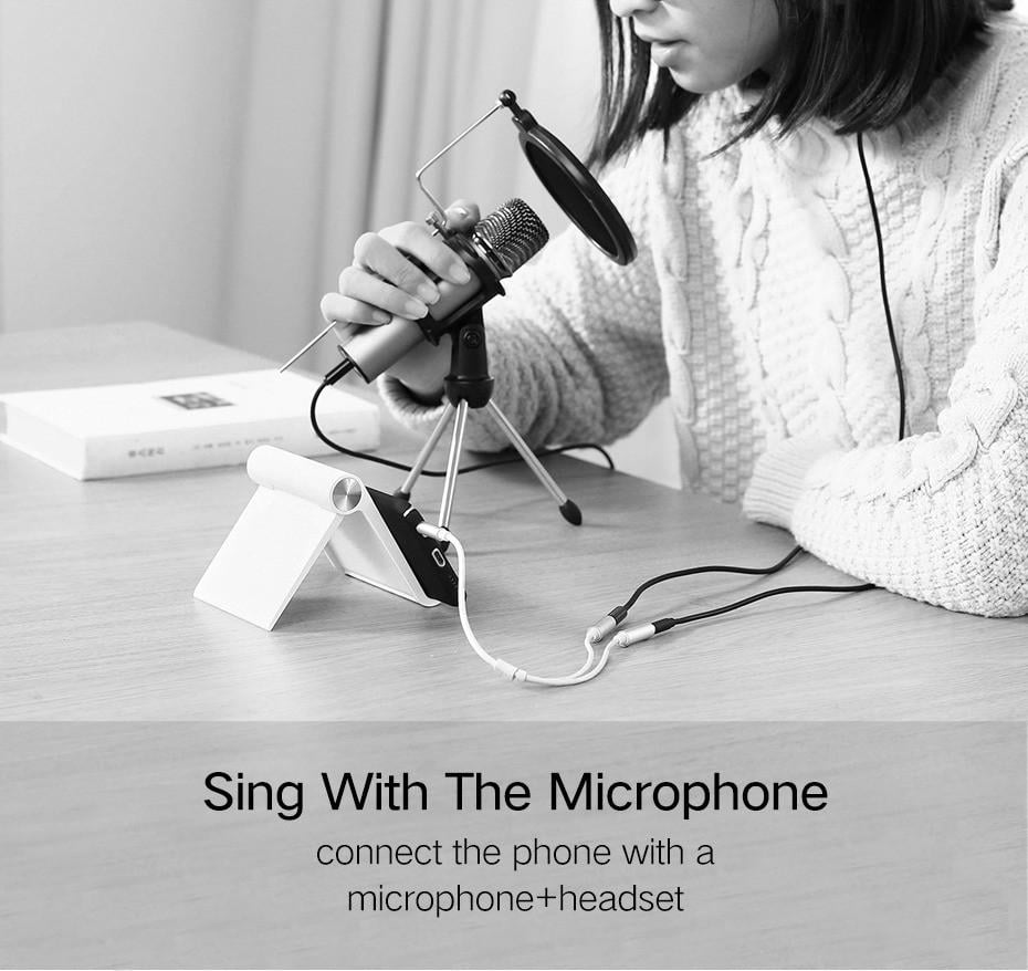 Розгалужувач для навушників та мікрофона Ugreen CTIA UG-30619 Сірий - фото 6