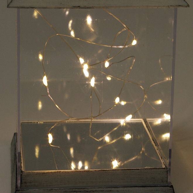 Подсвечник-фонарь с LED гирляндой Бело-черный (OR-LP6324-1) - фото 3 Подсвечник-фонарь с LED гирляндой Бело-черный (OR-LP6324-1) - фото 3