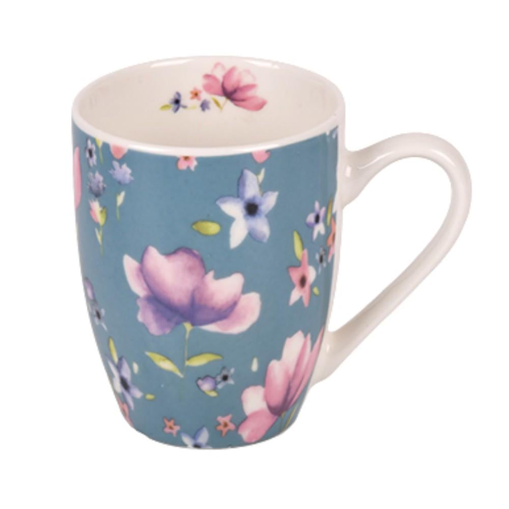 Чашка Flowers R35779 360 мл Блакитний (31330369)