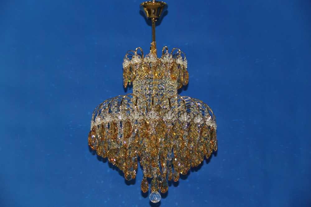 Хрустальная люстра L6253/460/10 Золото/Белый (AN000678)