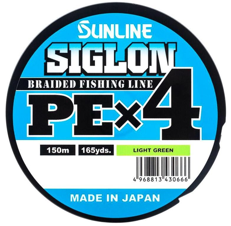 Шнур Sunline Siglon PEx4 150 м 0,076 мм 1,6 кг Салатовый (1013-1658.09.00)