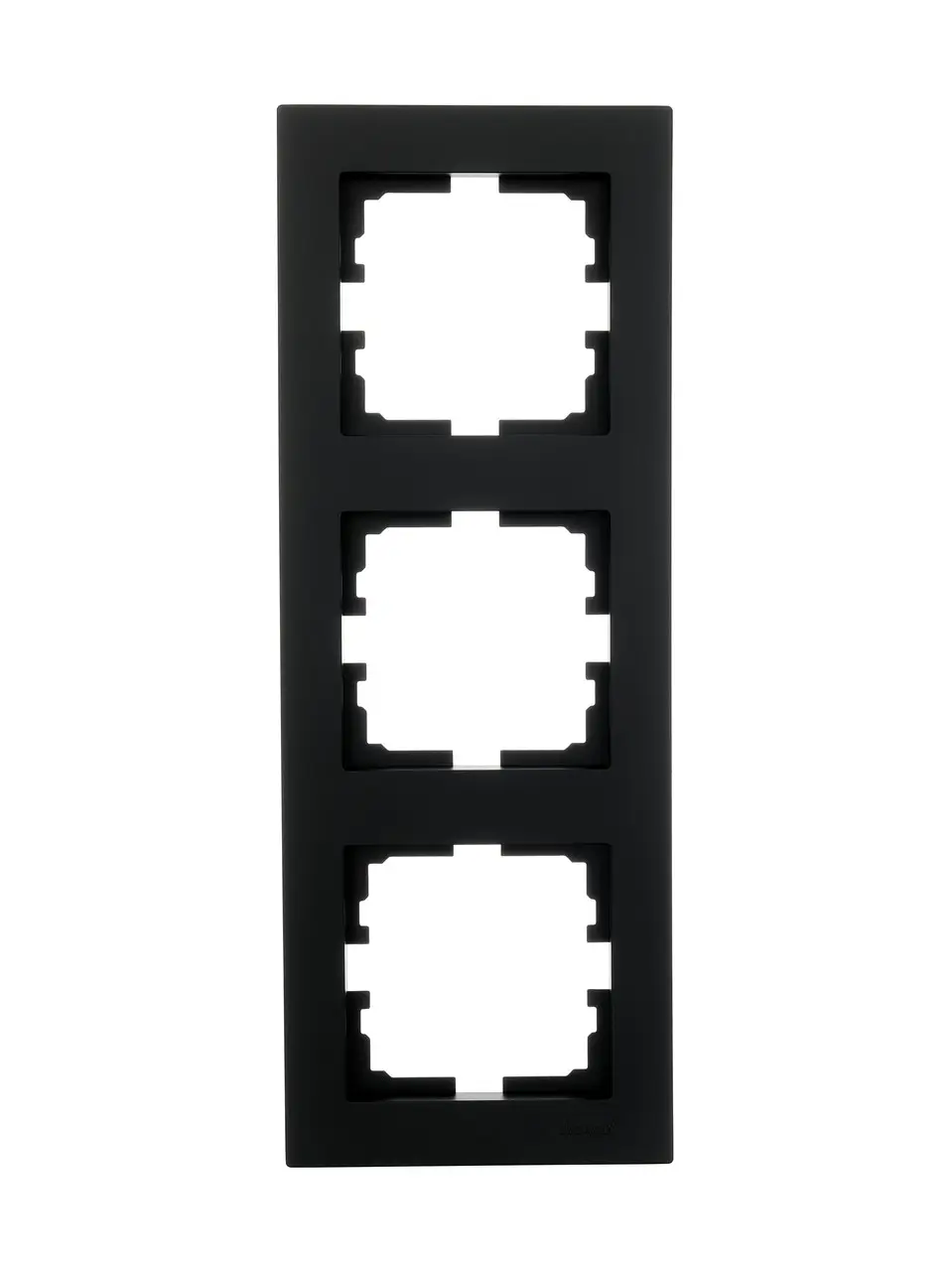 Рамка Lezard Vesna 3-местная вертикальная Антрацитовая