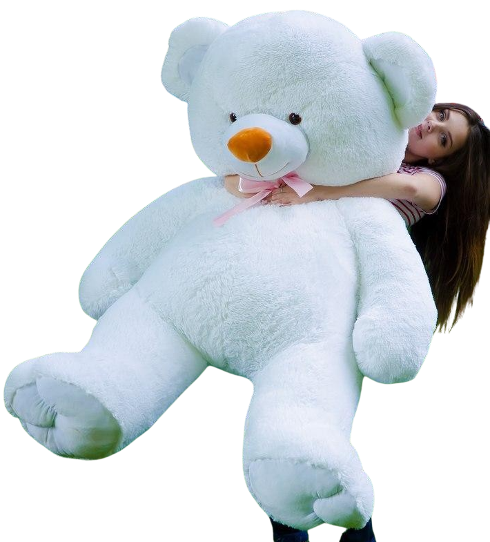 Ведмідь плюшевий HappyDays Томії 1,8 м Білий (Tomi18001)