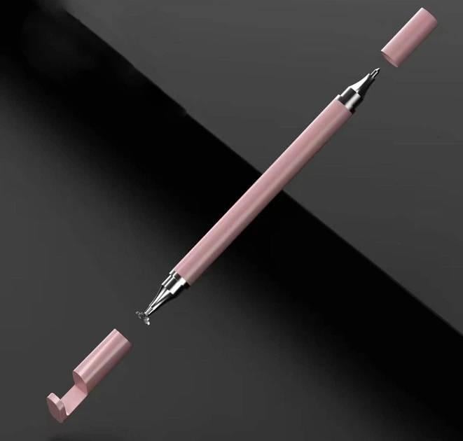 Стилус для рисования двухсторонний 2в1 Розовый - фото 3