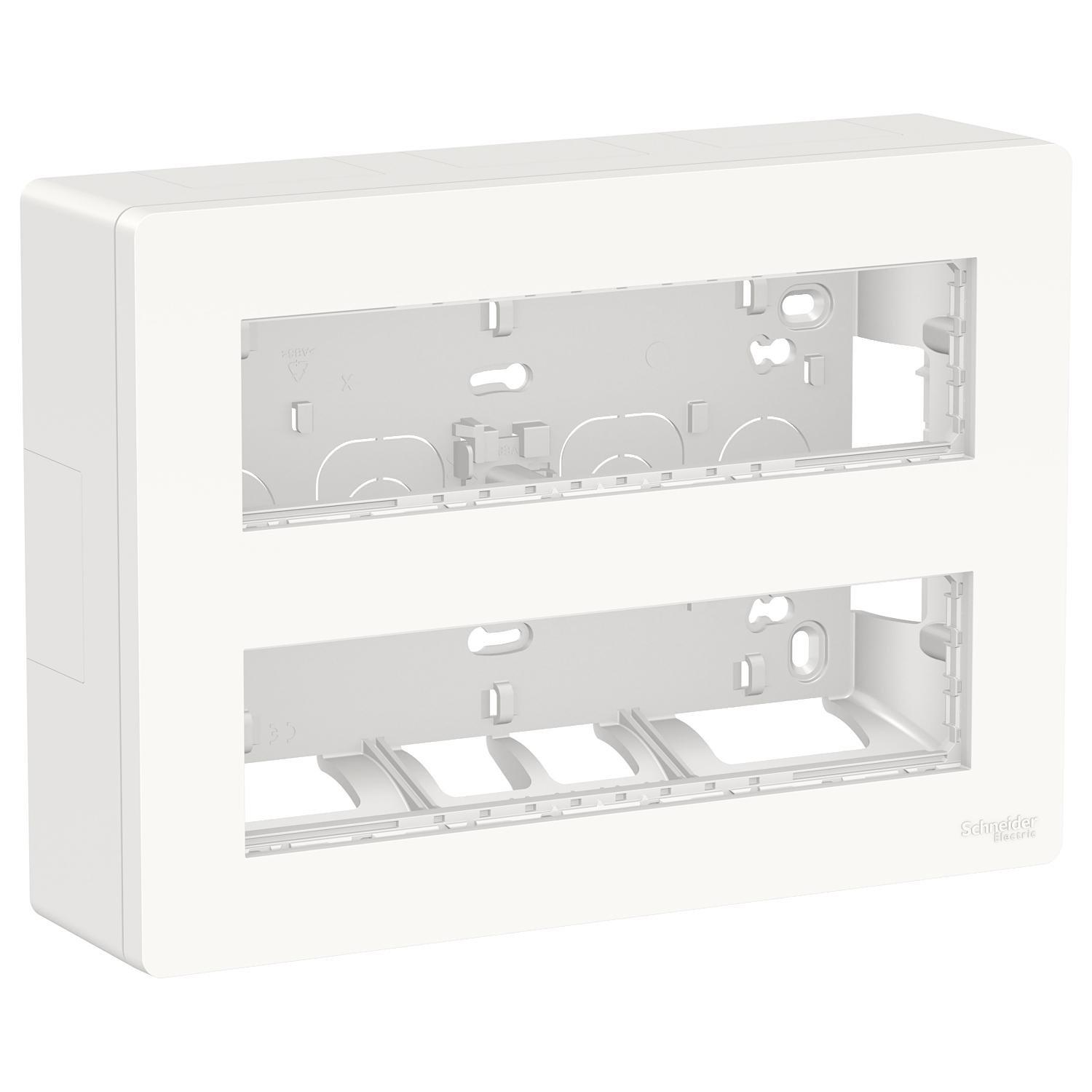 Блок Unica System+ открытая вставка 2х4 антибактериальный Белый (NU121820) Блок Unica System+ открытая вставка 2х4 антибактериальный Белый (NU121820)