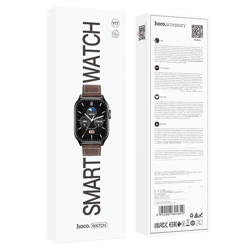 Смарт-годинник Hoco Y17 Smart sports watch call version BT 5.1 Track HeartRate IP67 (588039) - фото 4