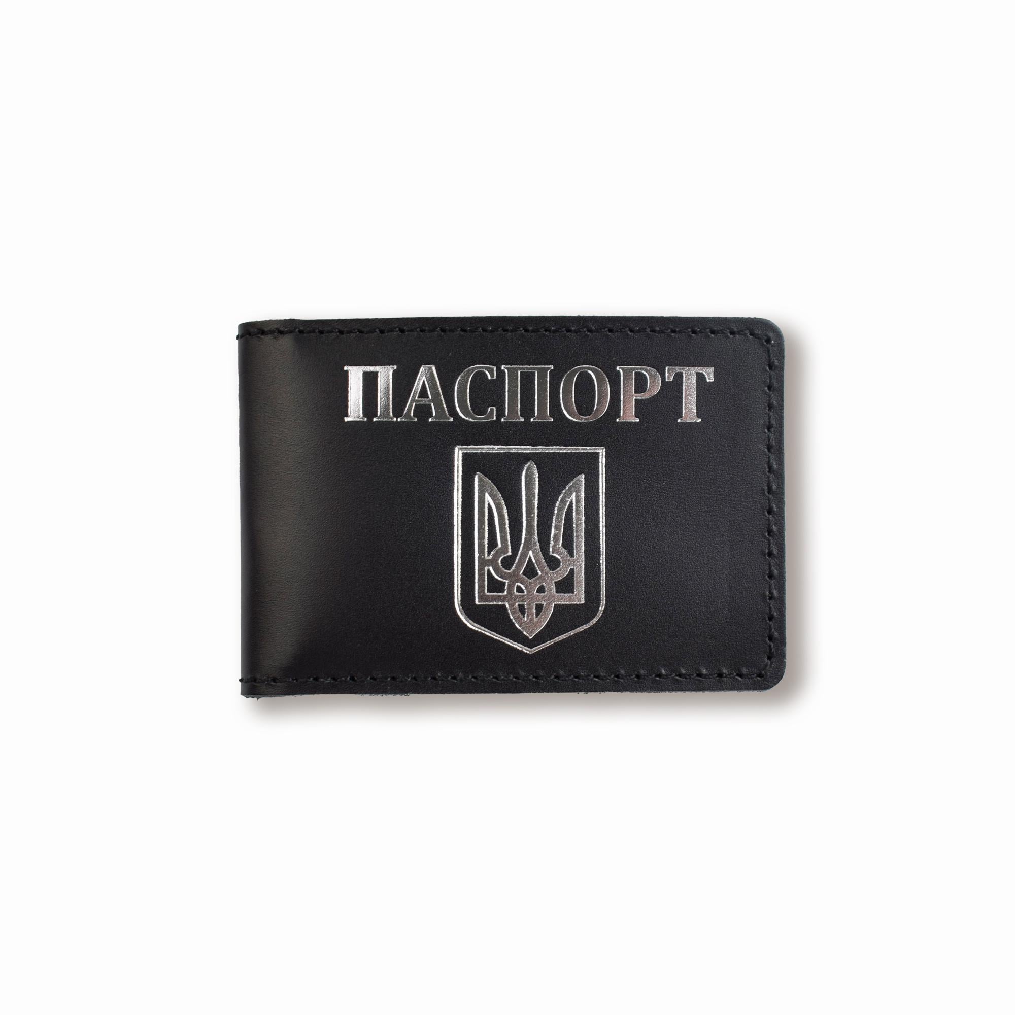 Обложка для ID-карты с гербом Черный с серебряным