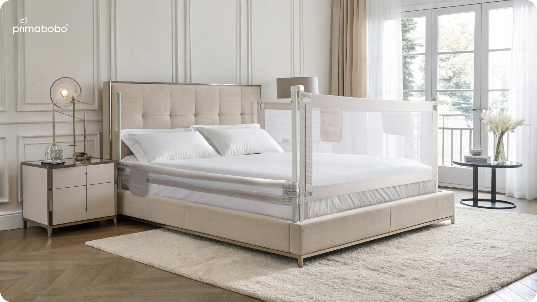 Бортик защитный для кровати Primabobo Classic 180 см Бежевый (BCL01_BE 180) - фото 5 Бортик защитный для кровати Primabobo Classic 180 см Бежевый (BCL01_BE 180) - фото 5