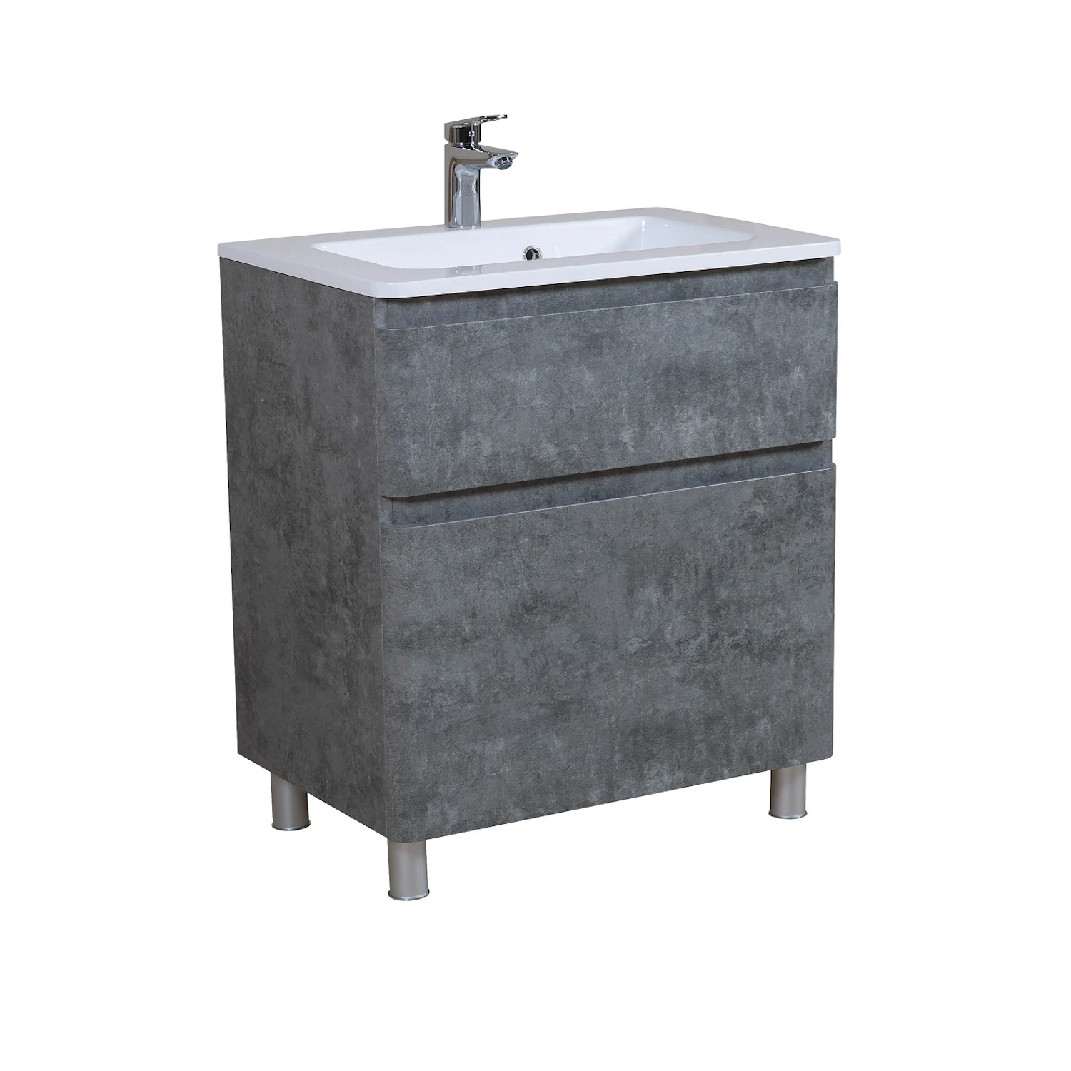 Тумба у ванну AQUARODOS Акцент 80x46,9 підлогова з умивальником Сірий мармур (55597)