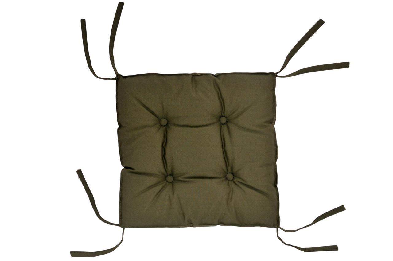 Подушка на стілець DOTINEM COLOR 40х40 см Хакі (213109-5) - фото 1 Подушка на стілець DOTINEM COLOR 40х40 см Хакі (213109-5) - фото 1