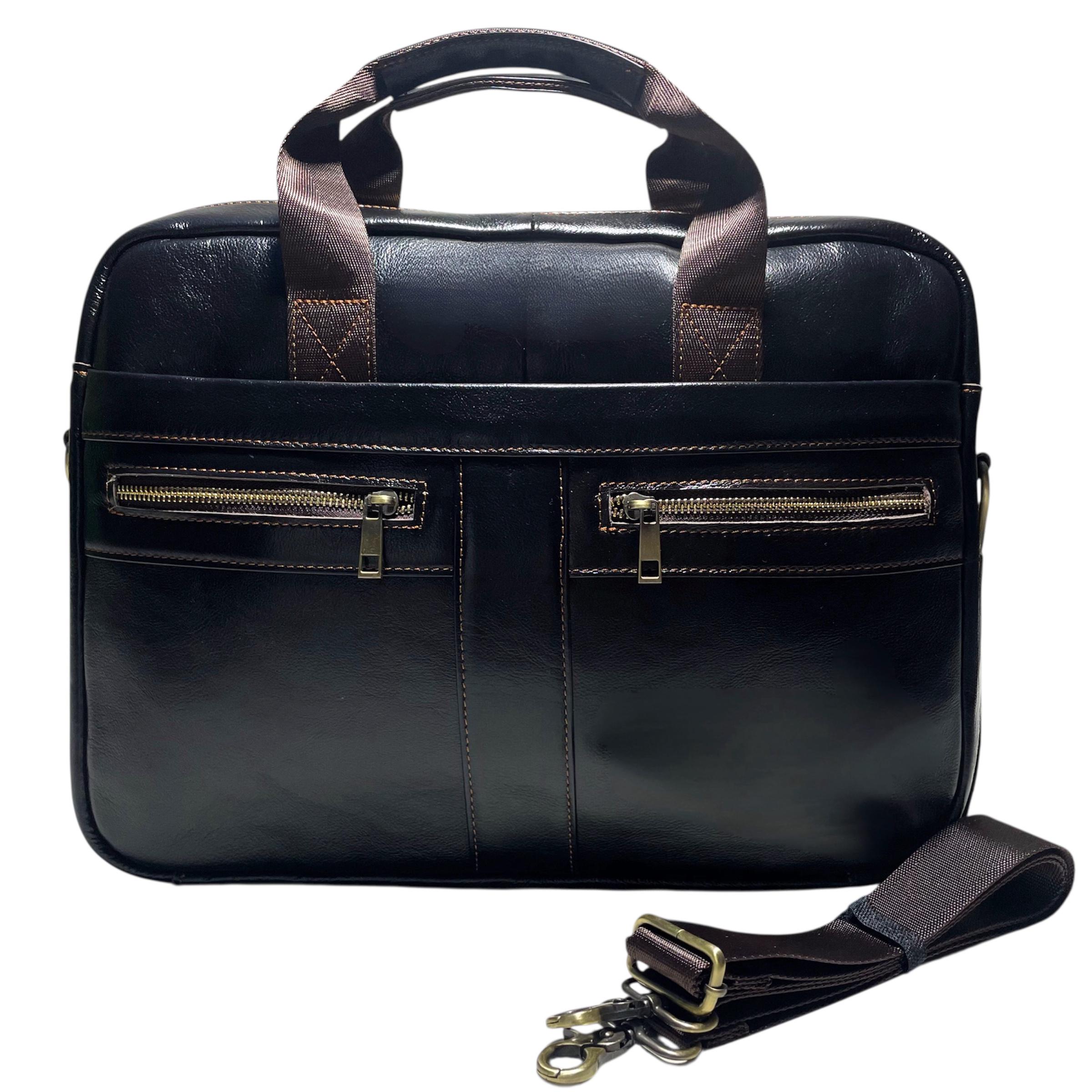 Портфель чоловічий Lorian з натуральної шкіри з регульованим плечовим ременем Темна кава (LR 252019-darkcoffee) - фото 10 Портфель чоловічий Lorian з натуральної шкіри з регульованим плечовим ременем Темна кава (LR 252019-darkcoffee) - фото 10