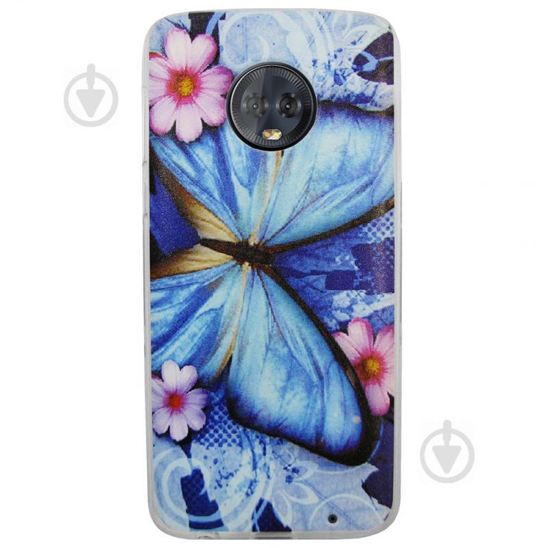 Чехол с рисунком Printed Silicone для Motorola Moto G6 Plus XT1926 Бабочка (arbc3209)