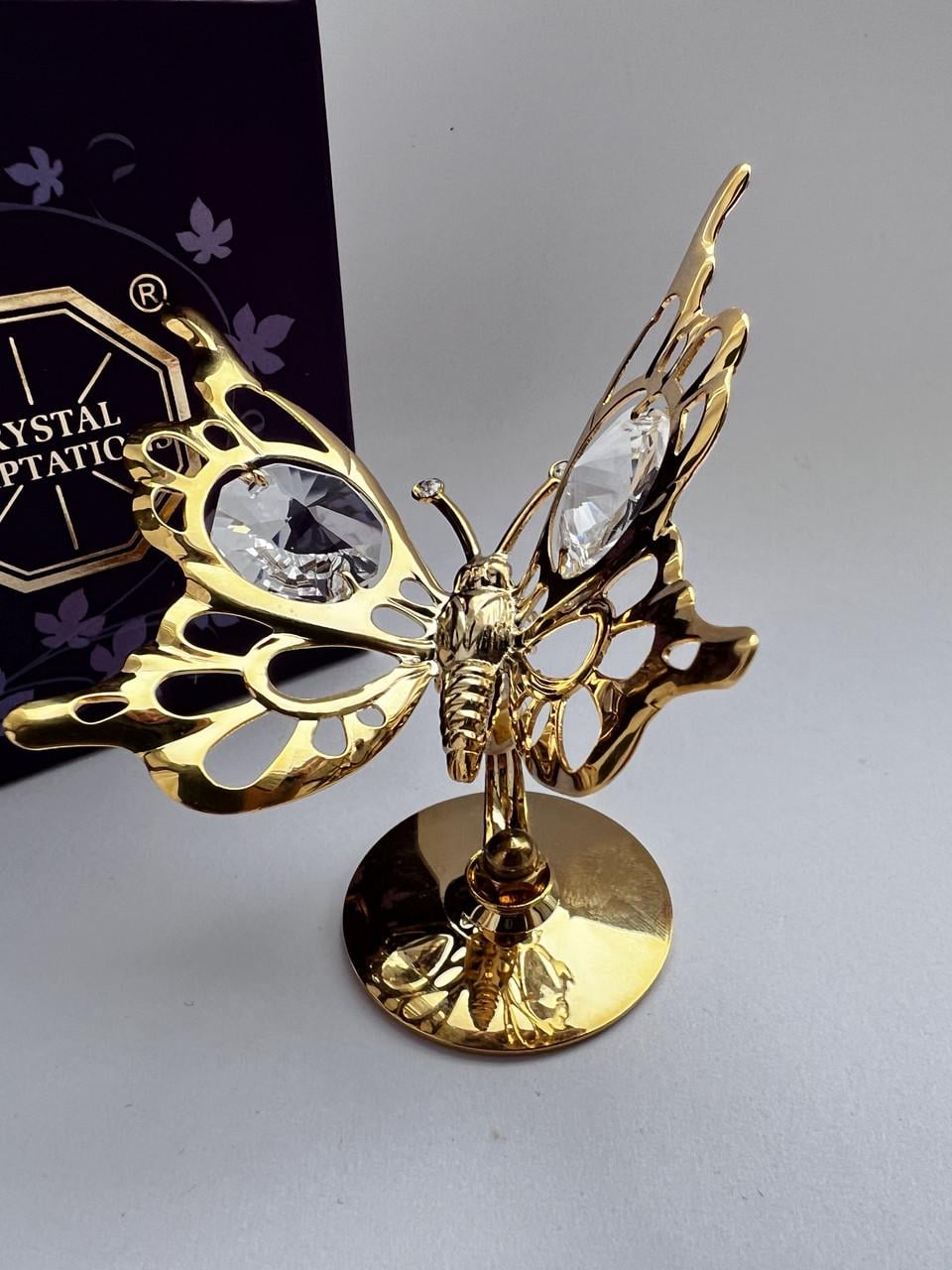 Фигурка со стразами Crystocraft Swarovski Бабочка 6 см 1601945 (31466477)
