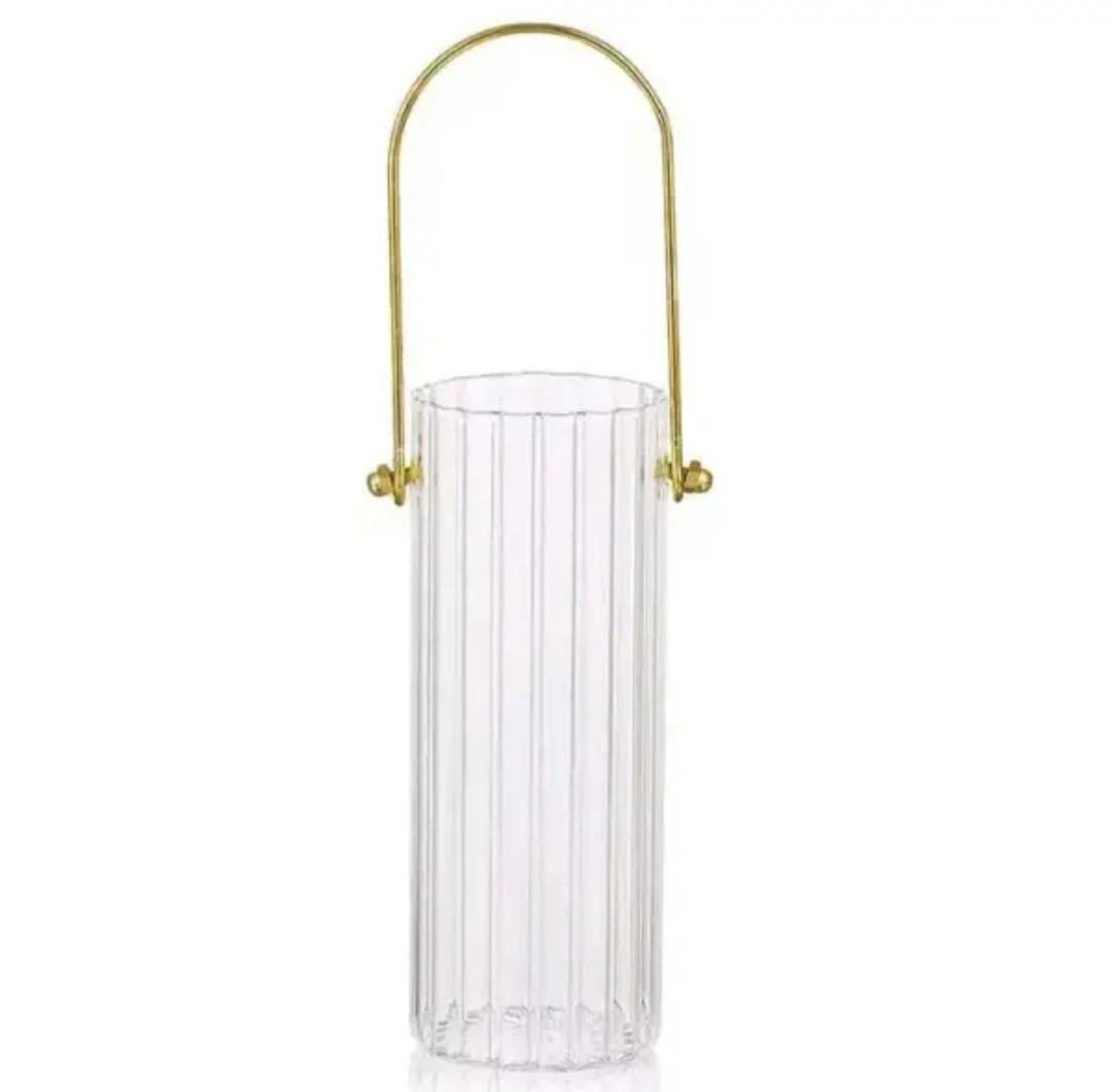 Ваза для цветов Clear стеклянная 24,5 см Прозрачный (HP-1725)