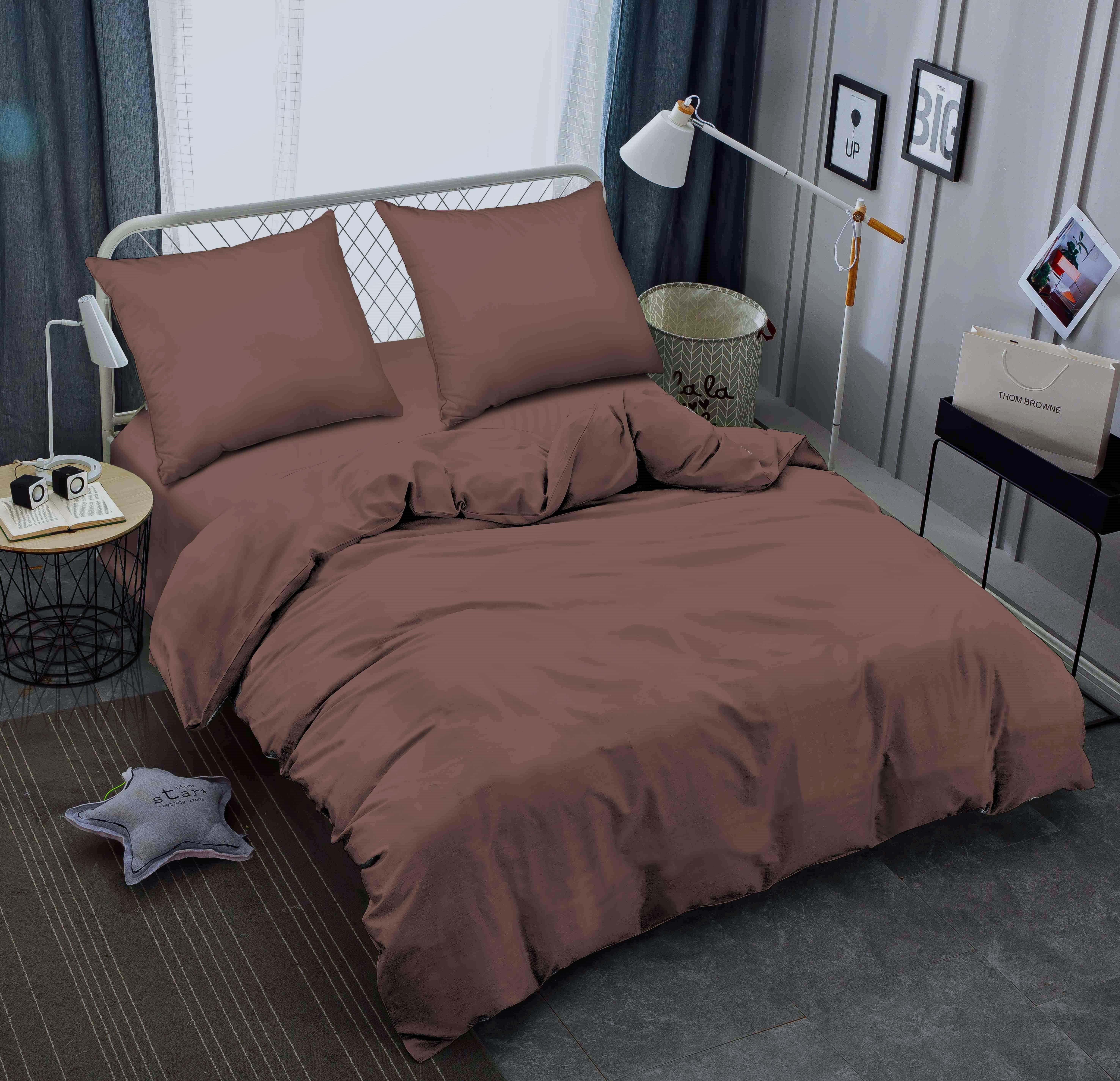 Комплект постільної білизни Zastelli жатка євро 200х220 см Brown/Chokolate (20925)