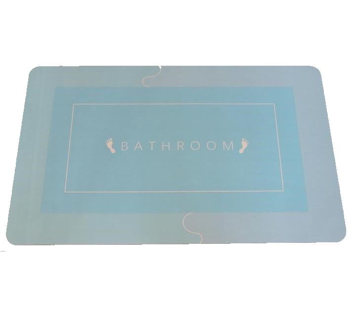 Коврик для ванной комнаты Stenson R30937-120 суперпоглощающий прямоугольный 80x120 см Голубой (3bd73b56)