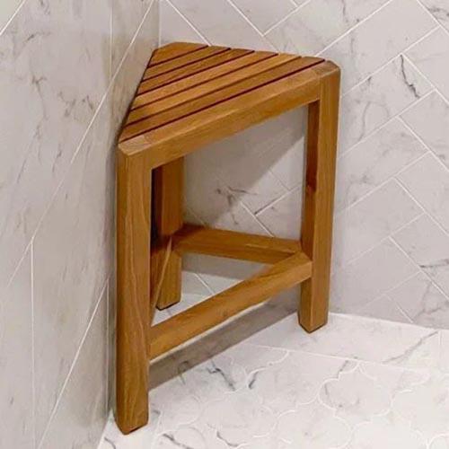 Табурет для ванной из дерева Колафи Охра (ТВН-006804)