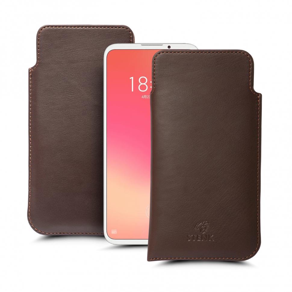 Футляр Stenk Elegance для Meizu 16Xs Коричневый (66098)