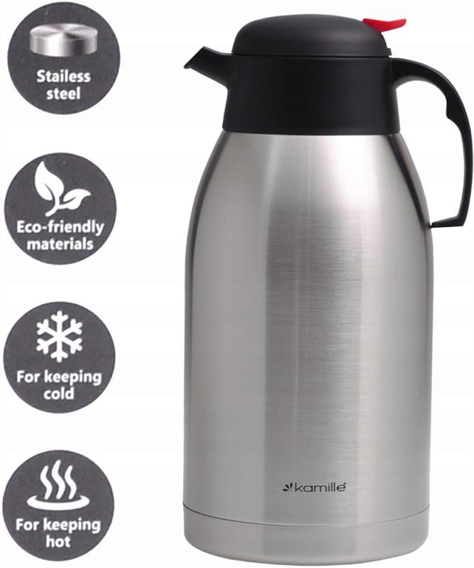 Термос Kamille конференция с вакуумной стальной колбой 2500 мл - фото 2 Термос Kamille конференция с вакуумной стальной колбой 2500 мл - фото 2